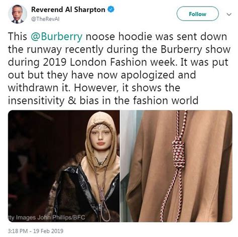 burberry sweatshirt controversy|burberry noose.